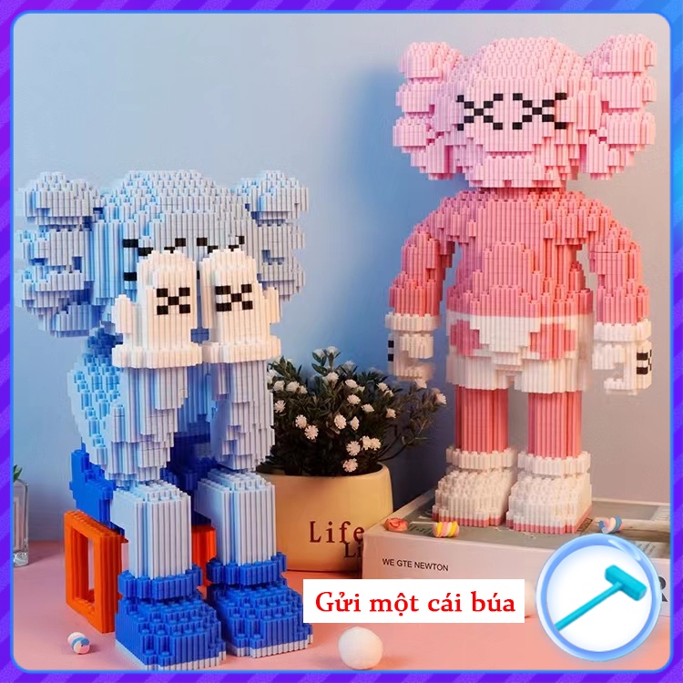 💥2300 Cái💥 Đồ Chơi Lắp Ráp Hình Gấu kaws Kích Thước Lớn ks huge Quà Tặng Người Lớn gửi búa