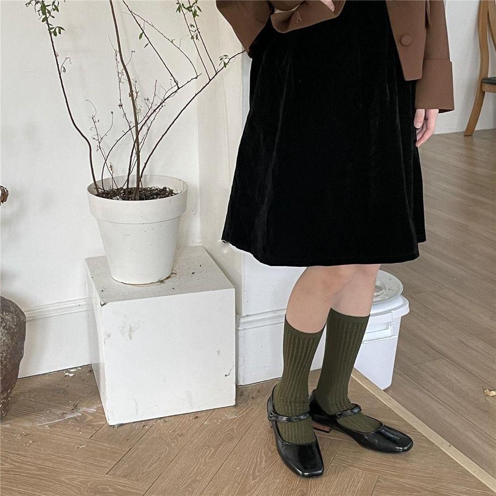 AROMA Vớ Thể Thao Thoáng Khí Màu Sắc Ngọt Ngào Thời Trang Thu Đông Cho Nữ