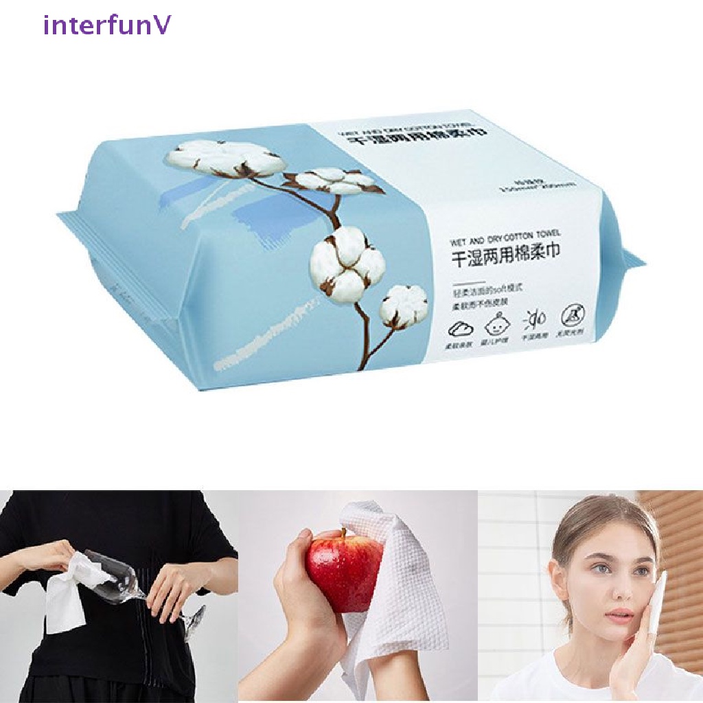 100PCS Disposable Face Towel Travel Cotton Makeup Wipes Facial Cleansing Pads [NEW]