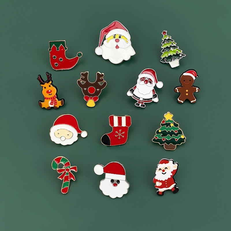 Trâm Cài Áo Hình Ông Già Noel Hoạt Hình Dễ Thương