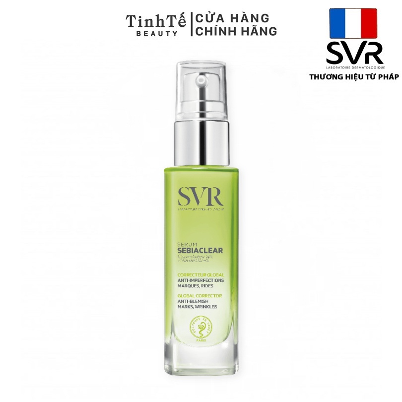 Tinh chất giảm mụn 4% NIACINAMIDE và 14% PHA SVR Sebiaclear Serum 30ml