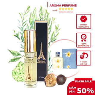 Tinh Dầu Nước Hoa Pháp Aroma Light Blue Men 12ml, Nam Tính, Tươi Mát, Sảng Khoái Lưu Hương Cực Lâu - Dạng Lăn Tiện Lợi