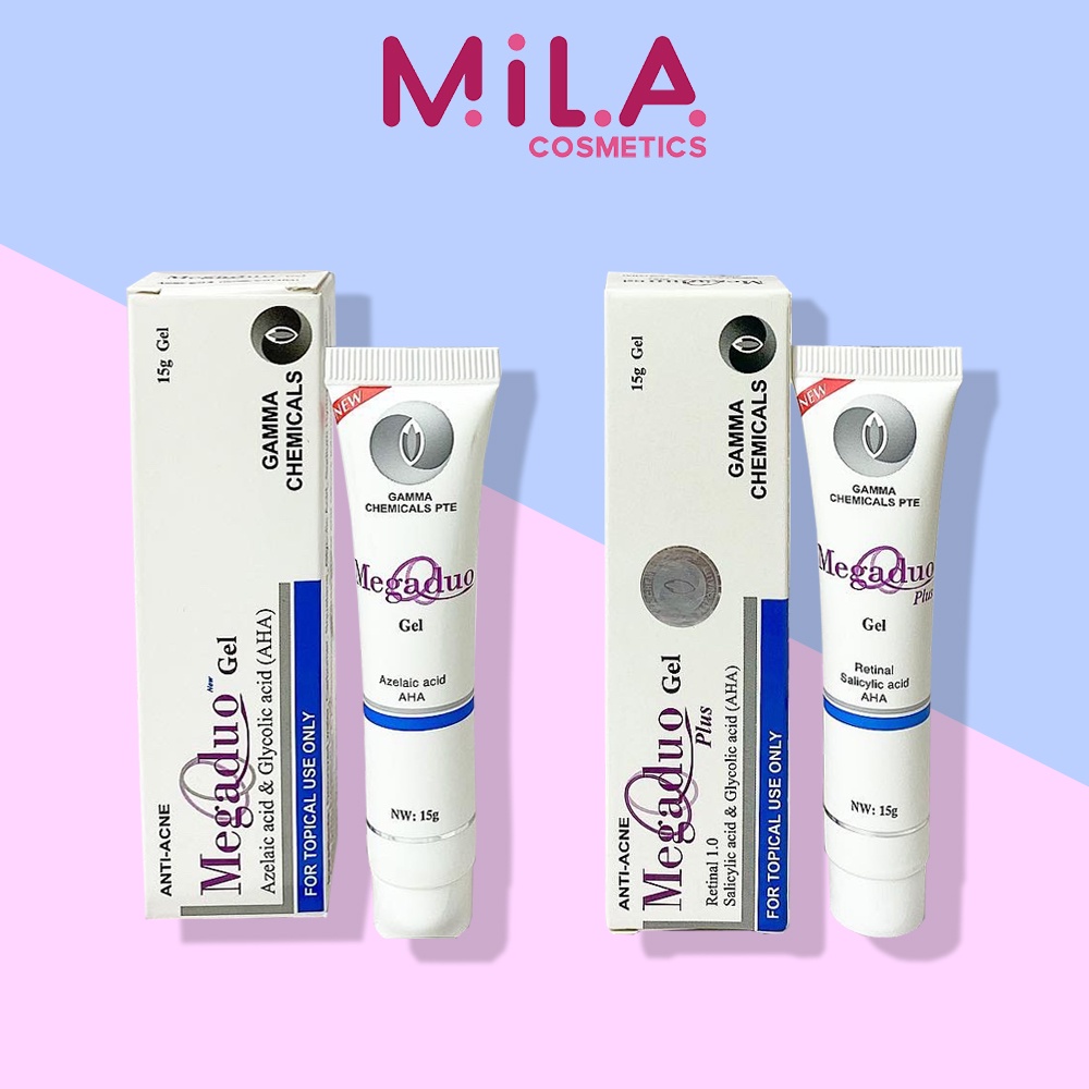 Megaduo Plus Gel - Gamma 15g, Giúp Giảm Mụn Trứng Cá, Ngừa Thâm