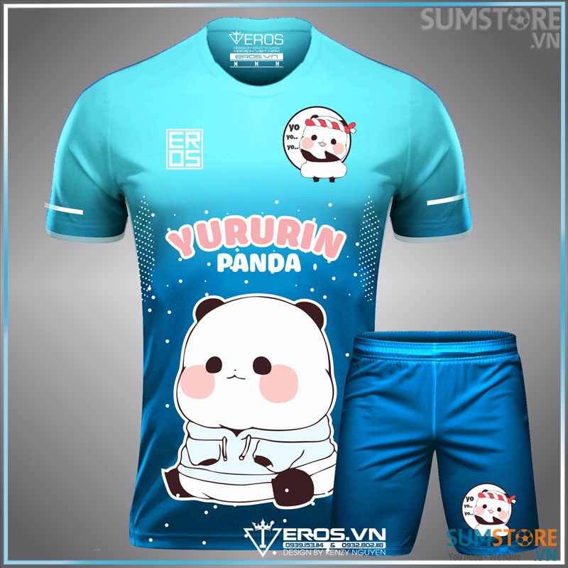 Đồ Thể Thao Nam Nữ Thun Lạnh Mịn Mát Họa Tiết Hoạt Hình Siêu Cute, Dùng Làm Áo Bóng Đá Chơi Thể Thao Hoặc Mặc Ở Nhà