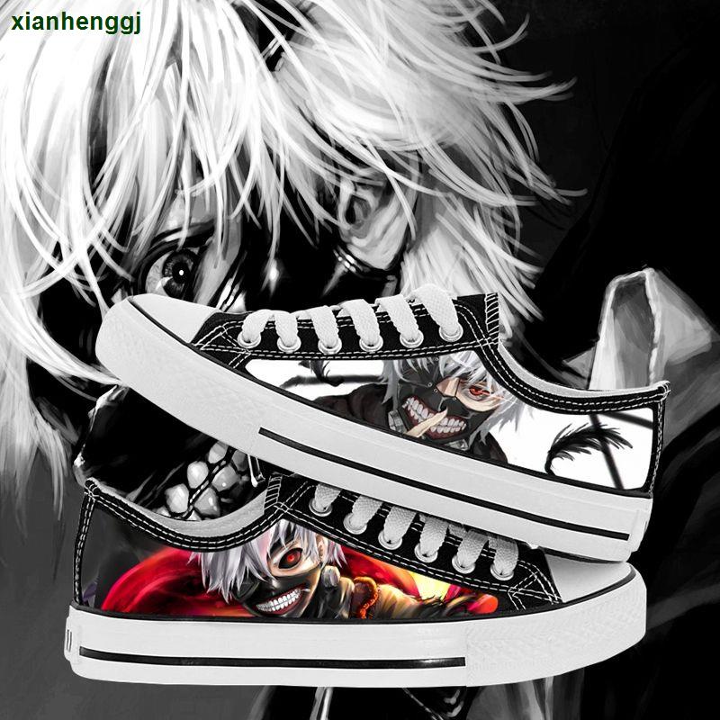 Giày Thể Thao Canvas Cổ Thấp Thoáng Khí In Họa Tiết Anime Tokyo Ghoul Thời Trang Cho Cặp Đôi