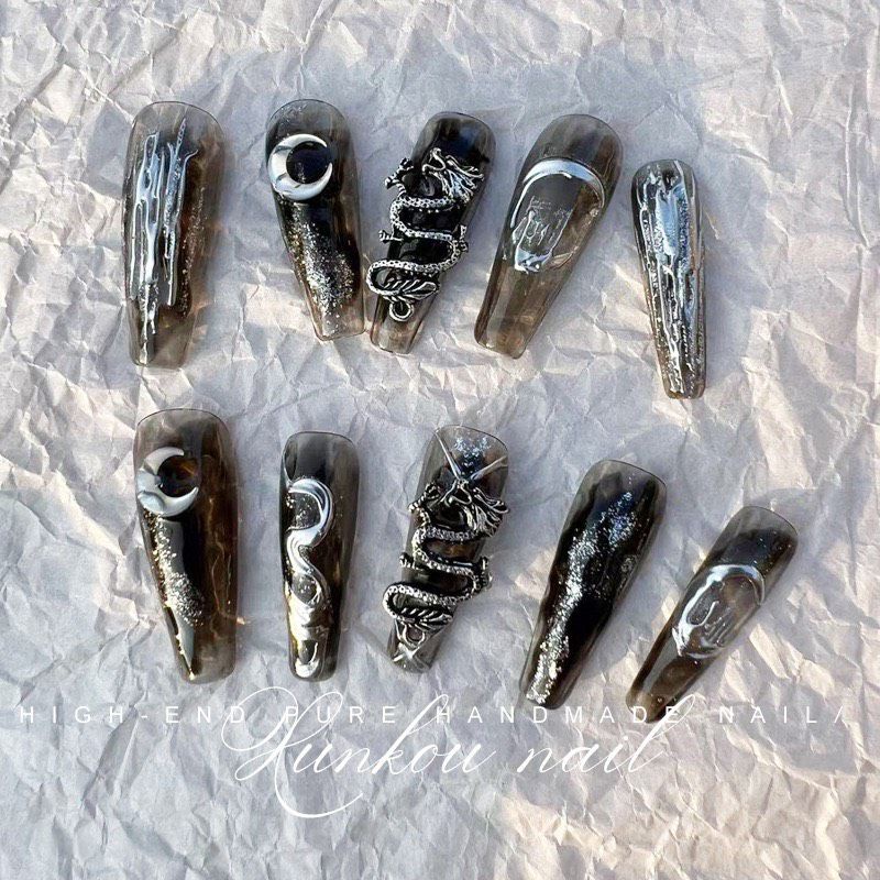 Charm rồng trang trí móng tay mẫu mới