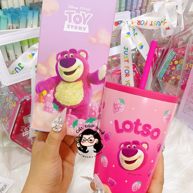 Ly giữ nhiệt gấu dâu lotso bear chính hãng disney hot trend  2022