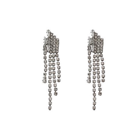 Bông Tai Tua Rua Dáng Dài Bằng Bạc 925 Đính Đá Zircon Phong Cách Hàn Quốc Thời Trang Cho Nữ JP5