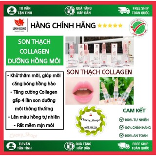 Son Thạch Collagen, Son Thạch ướp cánh hoa Linh Hương, dưỡng hồng môi, khử_thâm, giúp môi mềm mịn