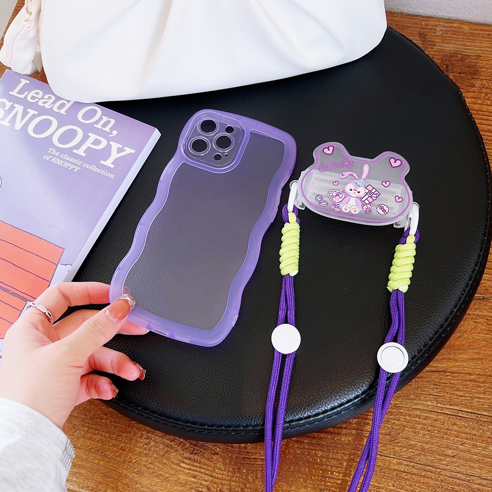 Dây Kẹp Điện Thoại Hình Stitch StellaLou Phi Hành Gia Hoạt Hình Nhiều Màu Chống Thất Lạc Có Dây Đeo Chéo