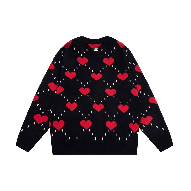 ❤❀  ❤ Mlb Áo Khoác Cardigan Tay Dài Cổ Chữ V Thêu Chữ Thời Trang