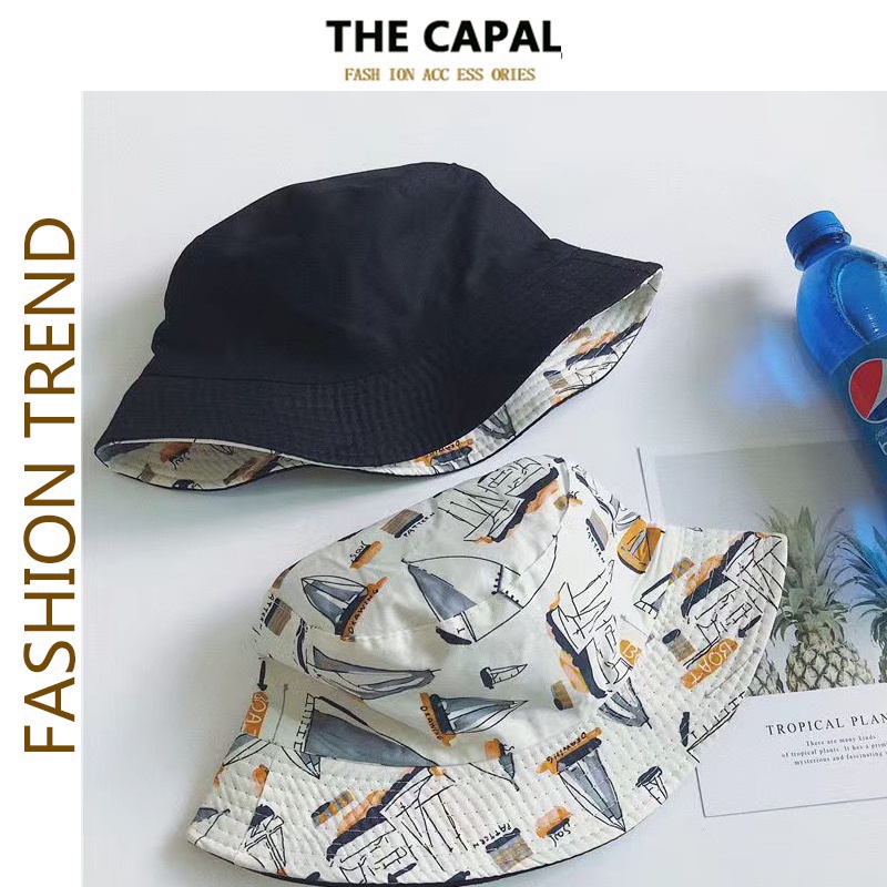 THE CAPAL Nón Tai Bèo Hai Mặt Chất Liệu Cotton Cao Cấp Thời Trang Dành Cho Nữ