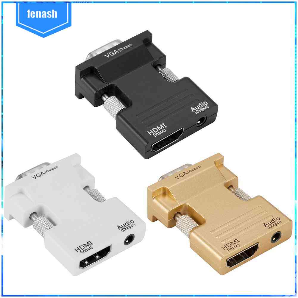 Bộ 2 Cáp Chuyển Đổi HDMI Cái Sang VGA Đực Và Cái Màu Đen