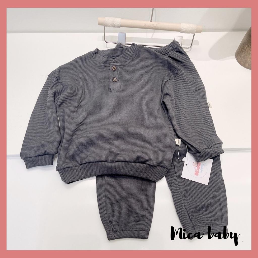 Bộ quần áo thun dài tay thu đông cho bé từ 10-20kg QA48 Mica baby