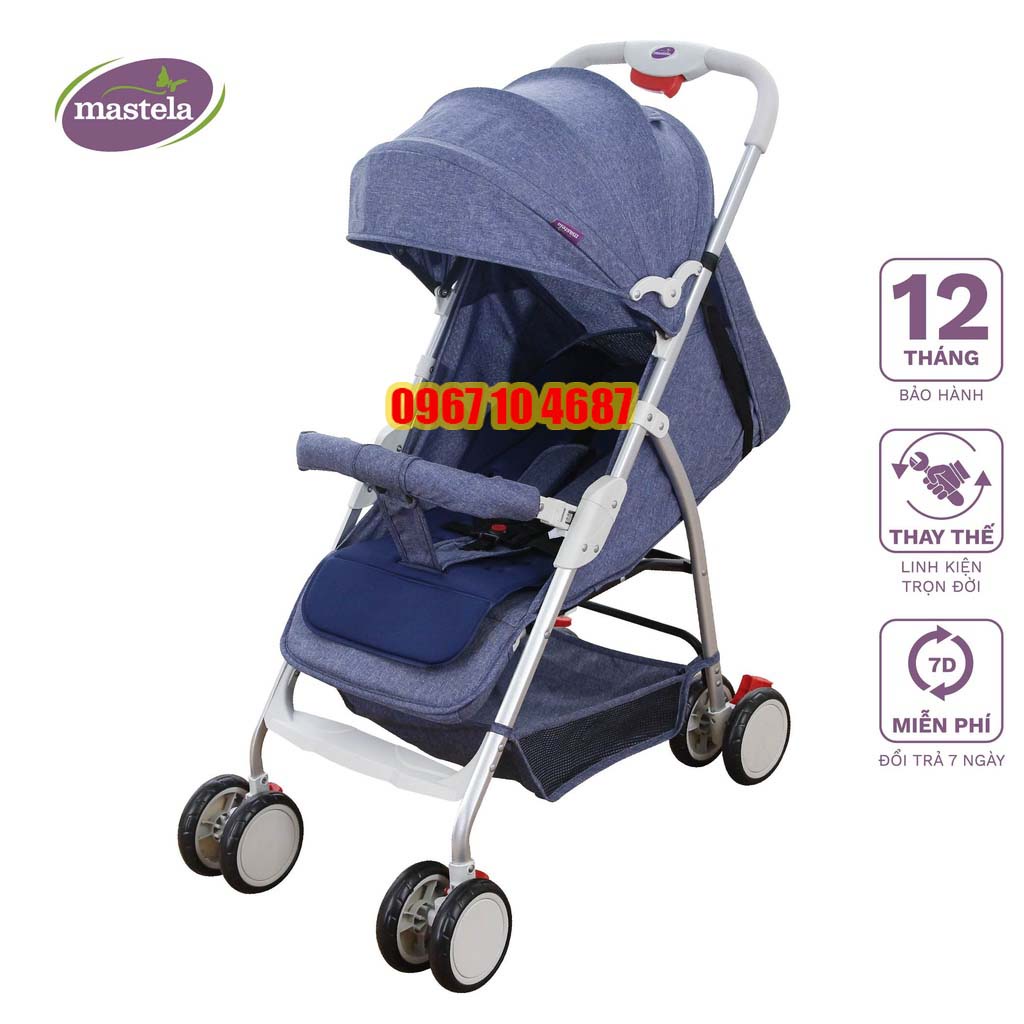 Xe đẩy du lịch cho bé chính hãng Mastela MSTL419 - BS - A2 hợp kim cao cấp siêu nhẹ dễ dàng gấp gọn, bảo hành 12 tháng