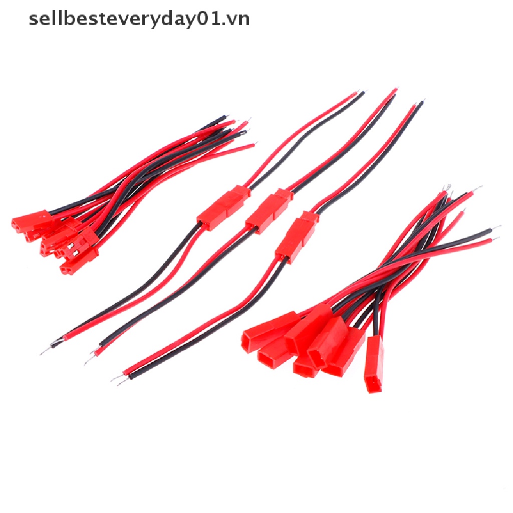 Qibest Set 20 Đầu Nối 2 Pin Cái jst 22 awg Cho Xe Điều Khiển Từ Xa