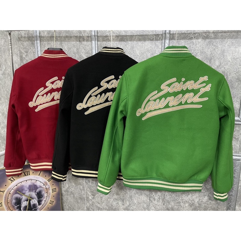 Áo khoác bomber phối hoạ tiết chữ lưng (ảnh thật)