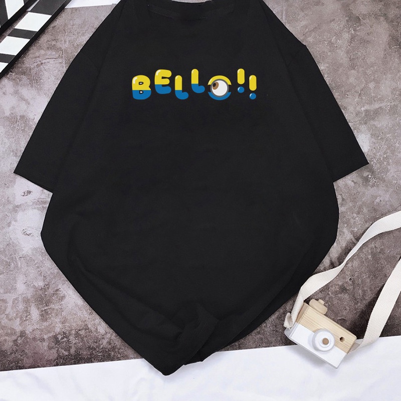 Áo Thun Nữ Màu Vàng Mơ In Chữ BELLO Local Brand DLX Áo Phông Nữ Đẹp Chất Thun 35% Cotton