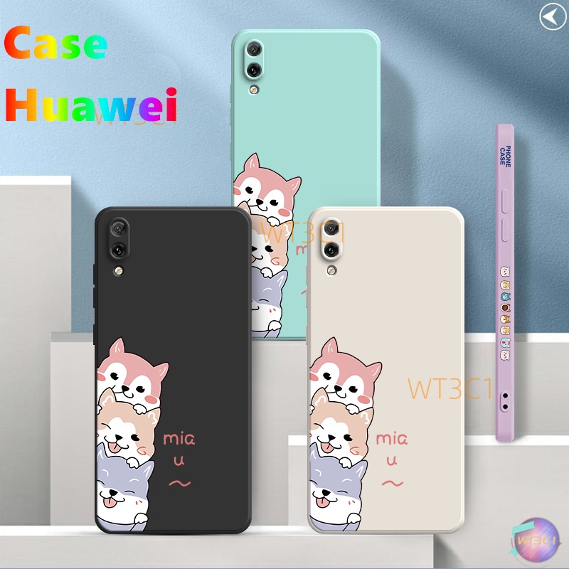 Thú Cưng Dễ Thương Cho Ốp Lưng Huawei Y7 Pro 2019 Y7A Y7 2019 Y7 PRIME 2019 Y7P Y6P Y6S Y6 2019 Ốp Điện Thoại Mềm In Hình (3GG)