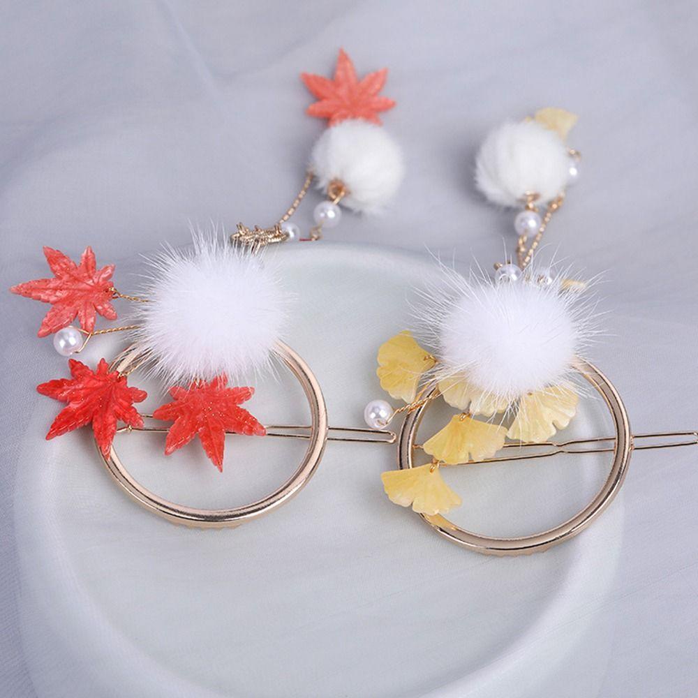 Kẹp Tóc Hình Lá Phong Thanh Lịch Dành Cho Nữ Giá Đỡ