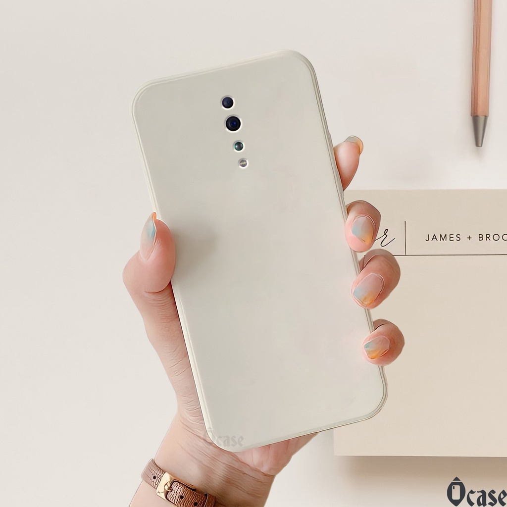 Ốp lưng Oppo Reno Z in hình gấu  cạnh viền vuông có bảo vệ camera