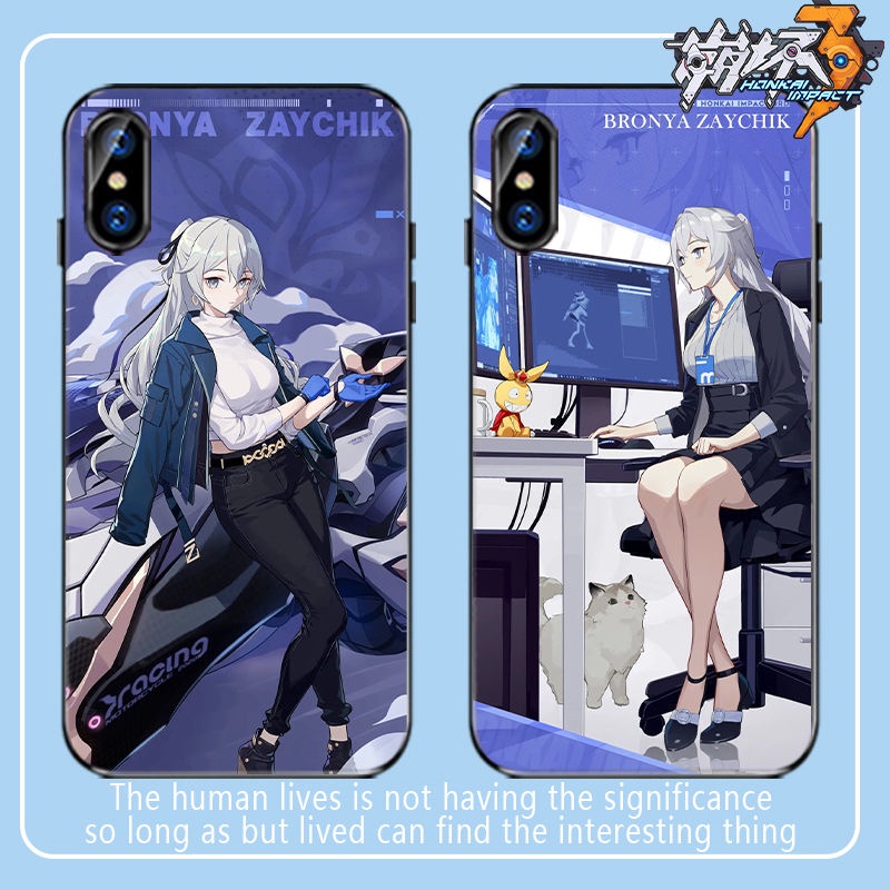 Honkai Impact 3 Bronya Case Compatible with iPhone Apple 13 Sublime Silver Wing Frosted Soft Case
