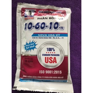 Phân bón 10/60/10 te siêu tạo mầm hoa | cty nova hoa kỳ 🇺🇸 | gói 100gr