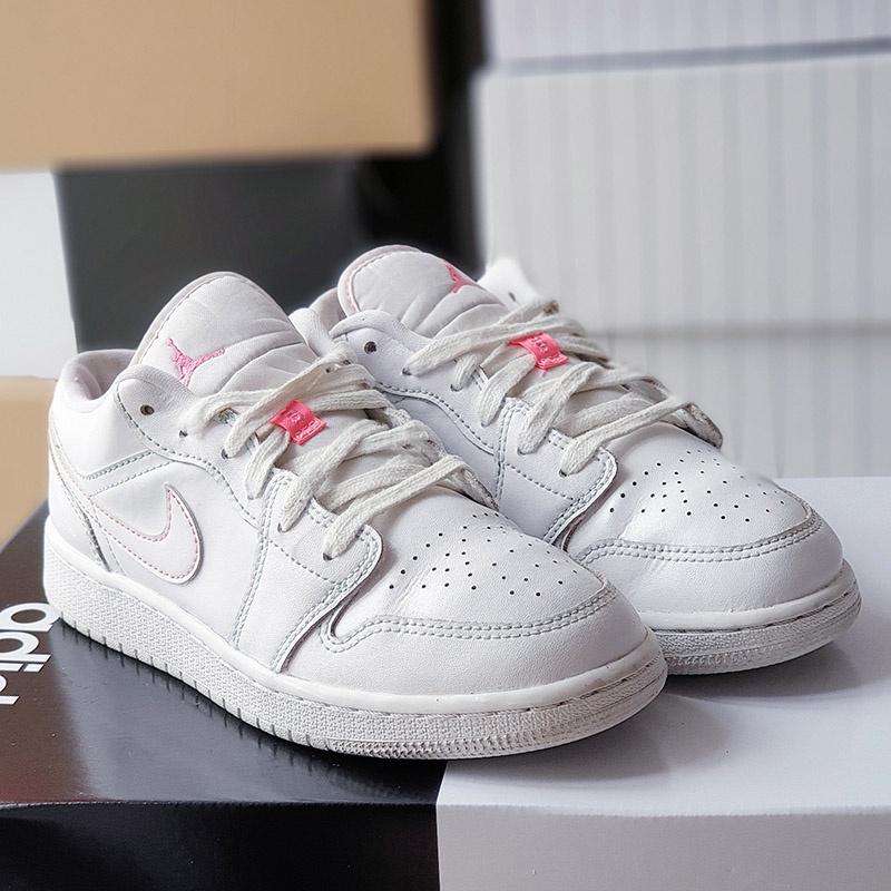 Giày Air Jordan 1 Low GS Aurora Green, size 37.5, real 2hand