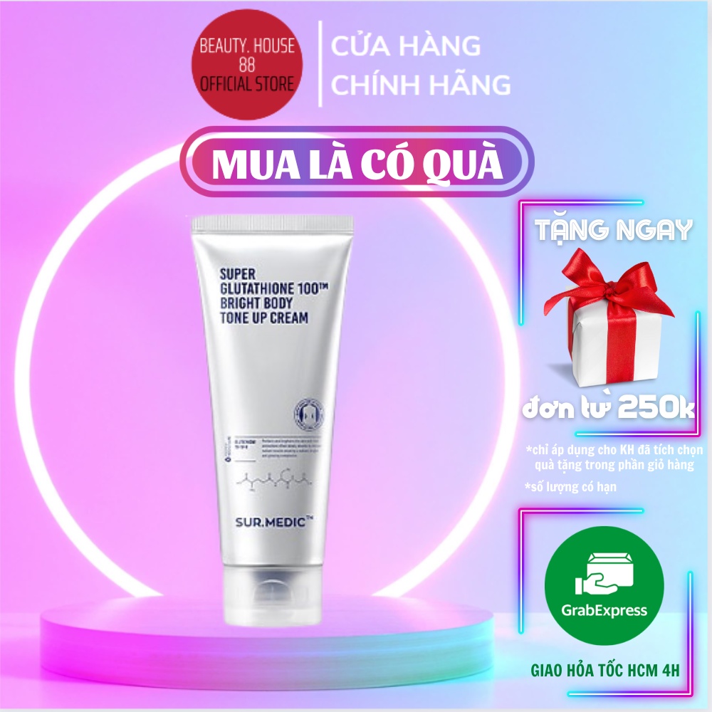 Kem Dưỡng Trắng Body Sur Medic Super Glutathione 100 Bright Tone Up Cream 150ml