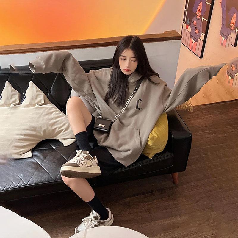 Áo Hoodie Dáng Rộng In Họa Tiết Thổ Cẩm Kiểu Đường Phố Mỹ Thời Trang Thu Đông Cá Tính