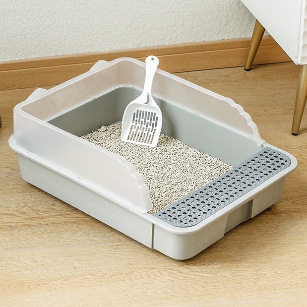 Khay vệ sinh cho mèo cỡ lớn to vừa size L S cho mèo tới 7kg