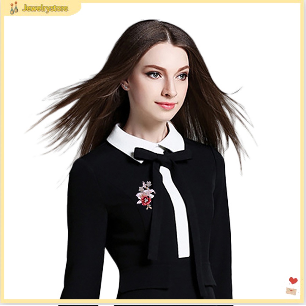 Trâm Cài Áo Hình Hoa Có Đính Đá Lấp Lánh Dành Cho Nữ