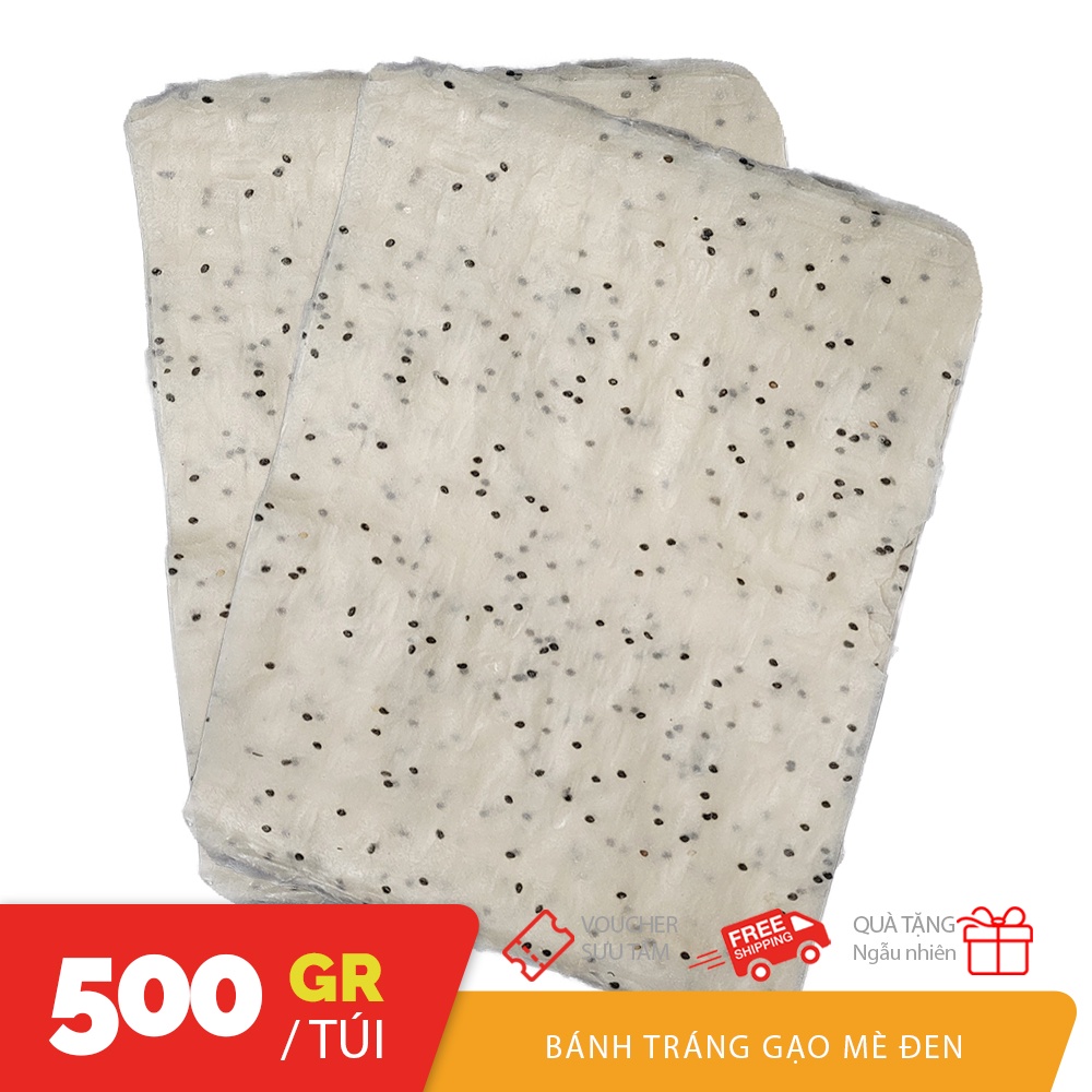 Túi 1KG bánh tráng gạo mè đen cuốn chiên gì cũng ngon 50 lá Đà Nẵng