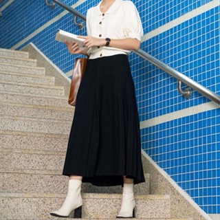 Chân Váy Len Dáng Dài VIEN TRAN Phối Dập Ly V62L22T001