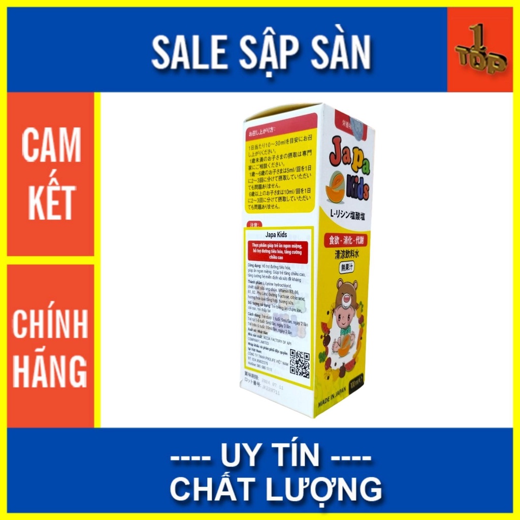 Japa Kids - Hỗ Trợ Tăng Cường Tiêu Hóa - Hộp 100 mL - Top 1 Pharmacy