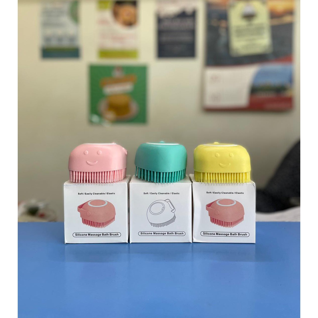 Bàn chải tắm silicon cho thú cưng