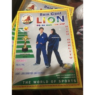 Bộ áo mưa vải dù cao cấp Lion 2 lớp B2– không thấm