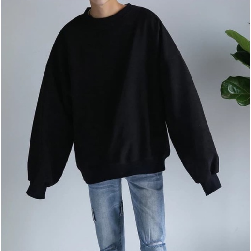 Áo Sweater Áo Thun Nỉ Trơn Cổ Tròn Thời Trang Nam Nữ Unisex Dài Tay Phong Cách Siêu Hot Mọi Thời Đại