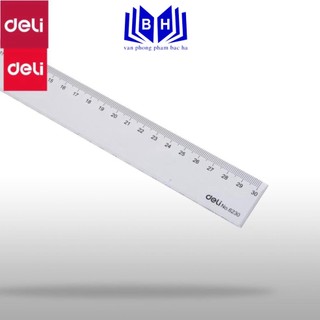 Thước kẻ 30cm deli, trong suốt - e6230