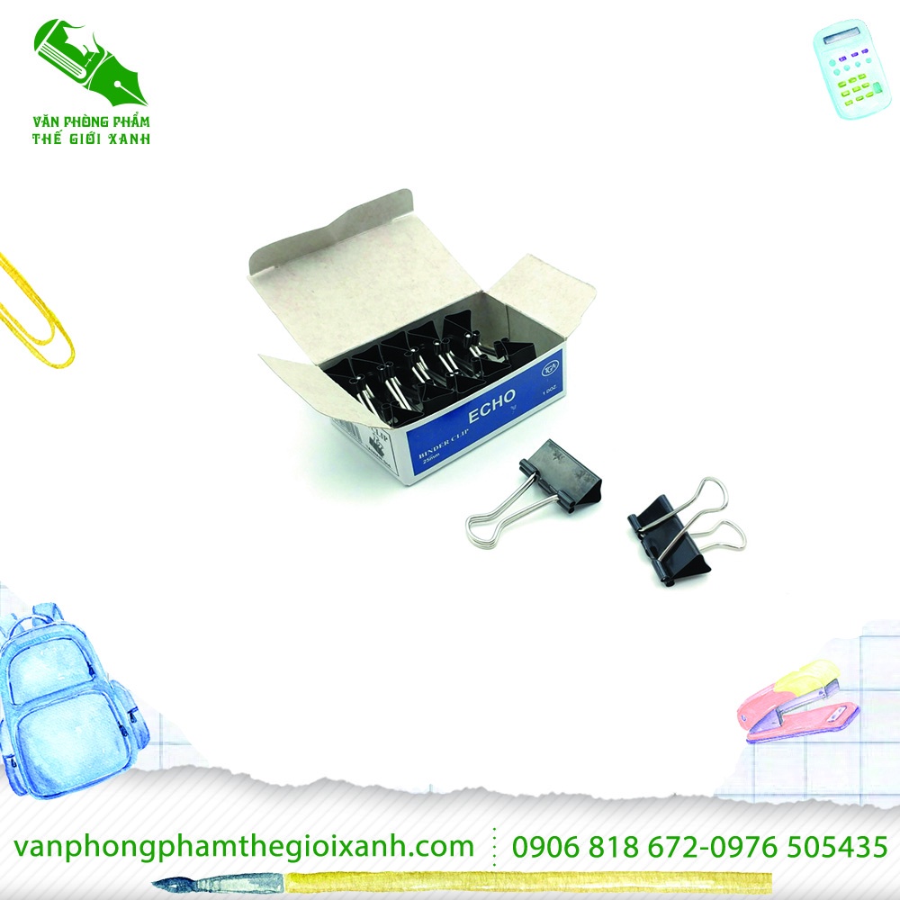 kẹp bướm đen 25mm