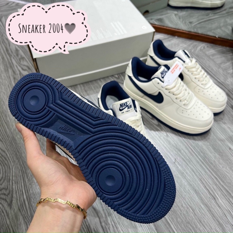 Giày Nike Air Force 1 low 07 trắng xanh ken navy bản cao cấp 1-1 full phụ kiện