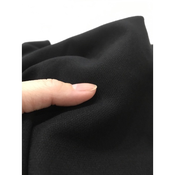 Vải đen tuyền dày co dãn nhẹ (khổ 1m5) may Quần Tây ,Đầm ,Vest nữ thời trang