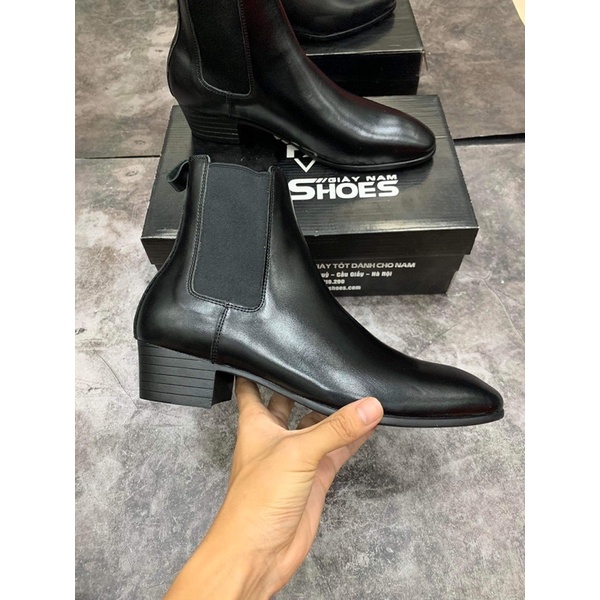 Giày boot tăng cao 10cm da bò 100% bảo hành 12 tháng