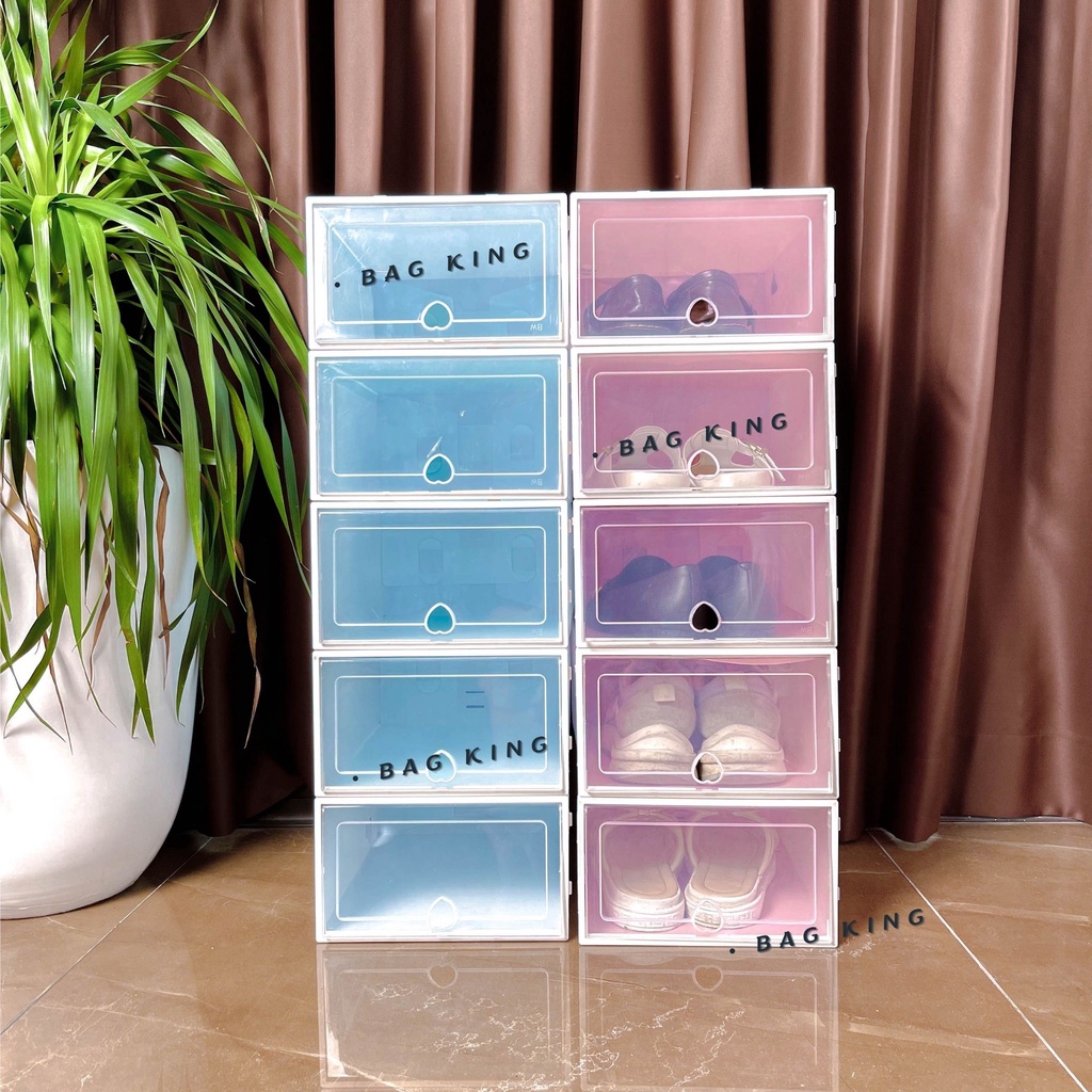 Combo 10 Hộp Đựng Giày Nhựa Mica Đẹp - Tiện Lợi Loại 1 Siêu Cứng