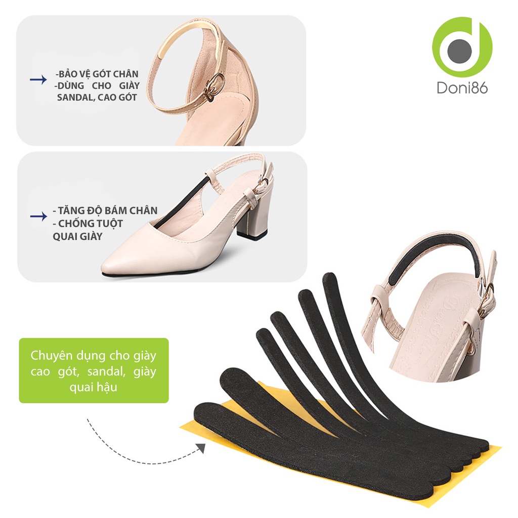 Miếng dán silicone, mút EVA giảm đau, chống trầy khi mang cao gót, sandal - Doni - DOPK282