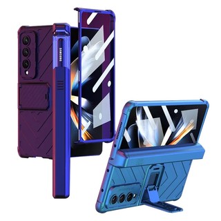 Bao da điện thoại nắp gập có ngăn đựng bút cảm ứng cho samsung galaxyz fold3 fold 4 galaxy z fold 3 4 z fold 3 4