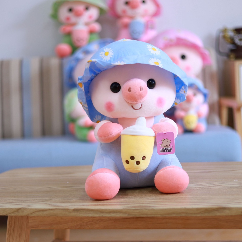 Gấu bông mini heo bình sữa - Quà tặng dễ thương