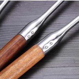 Vá inox cán gỗ cẩm lai kiểu Đức