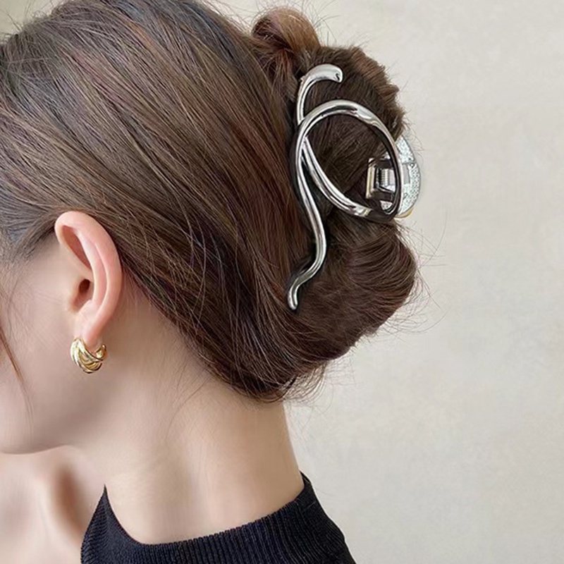 Kẹp Tóc Kim Loại Màu Vàng / Bạc Thời Trang Dành Cho Nữ