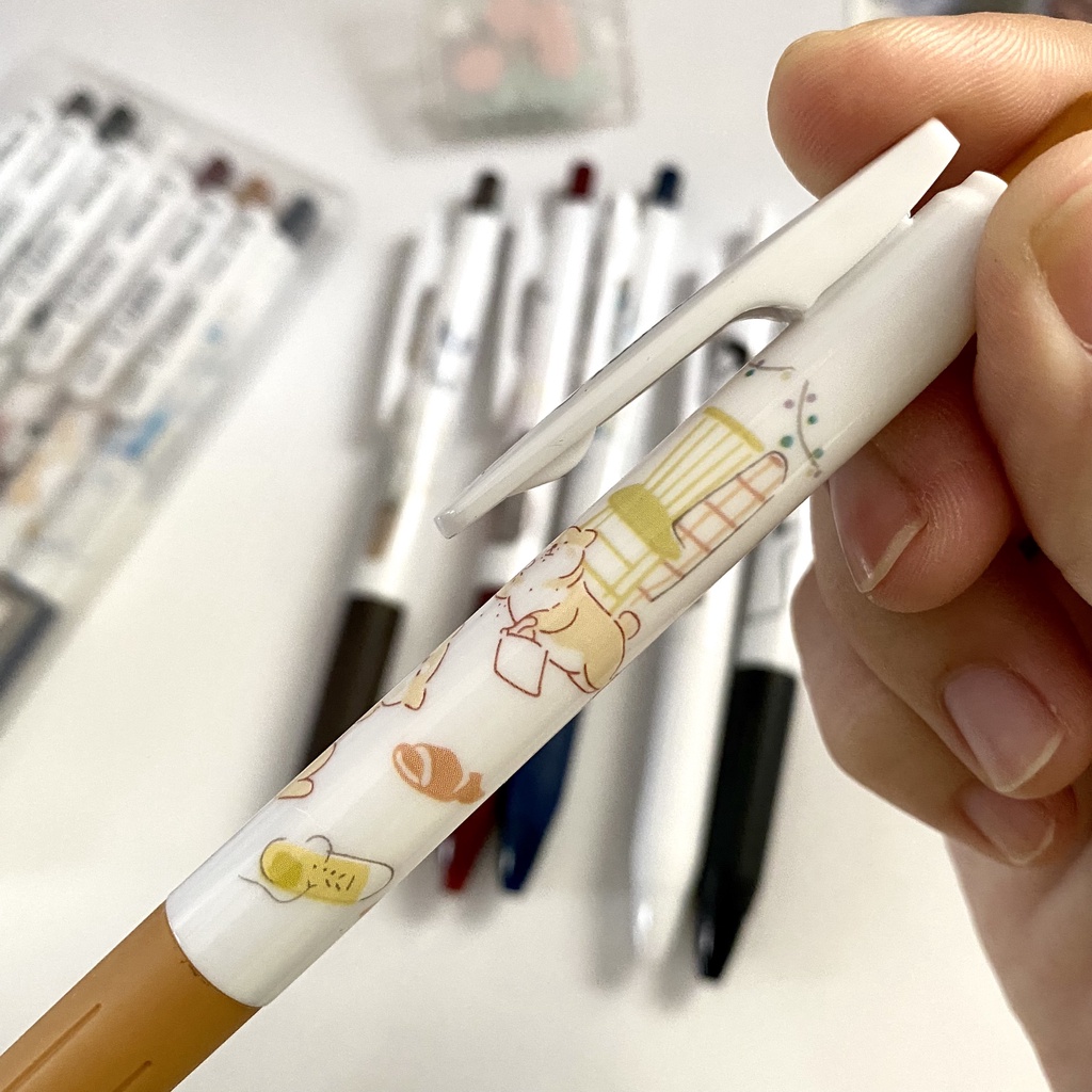 Bút gel bấm LOPET Lovely Animal họa tiết động vật đáng yêu, mực đen 0.5mm LP-1243